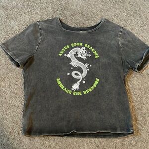Hollister size large crop top with dragon